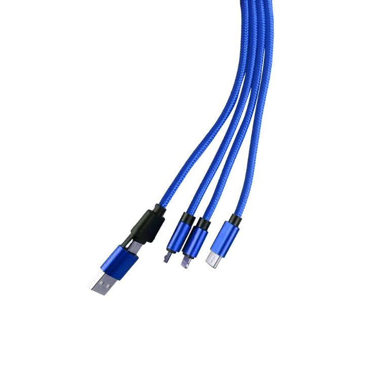 Picture of Custom Shape Light Up Charging Cable with Keyring