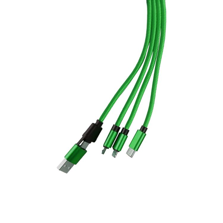 Picture of Custom Shape Light Up Charging Cable with Keyring