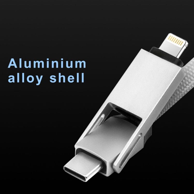 Picture of 100W 3-In-1 Aluminium Charging Cable with Digital Display