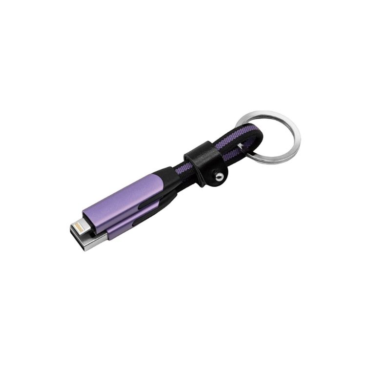 Picture of 60W 6-in-1 Braided Charging Cable with Keyring