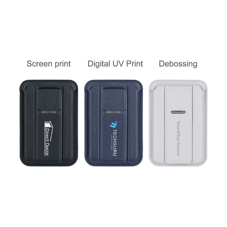 Picture of PU Magnetic Card Holder with Phone Stand