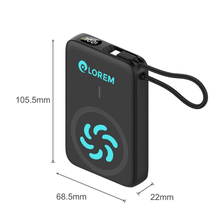 Picture of 10000mAh Magnetic Wireless  Power Bank with Charging Cable