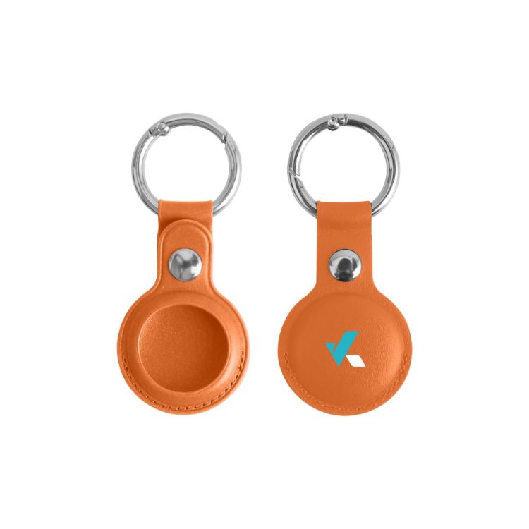 Picture of PU Leather AirTag Holder with Keyring