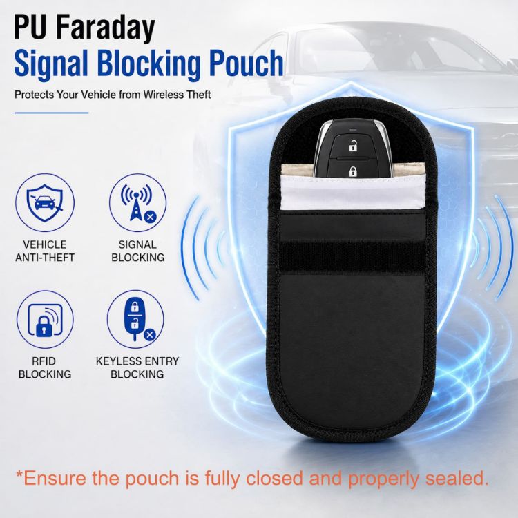 Picture of PU Faraday Signal Blocking Pouch