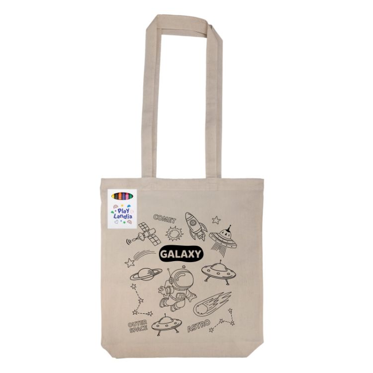 Picture of Get Crafty Folding Calico Bag and Crayons