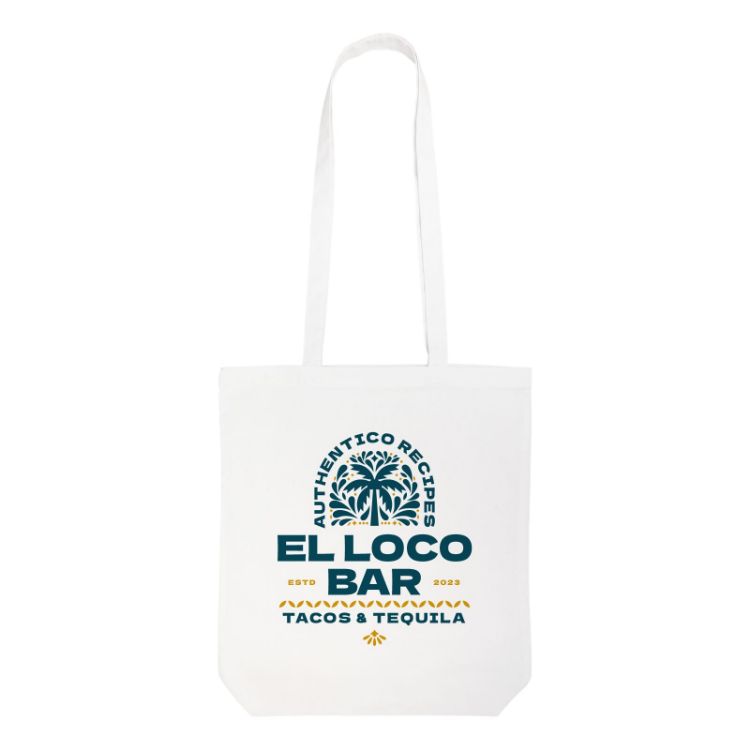 Picture of Coloured Cotton Long Handle Bag