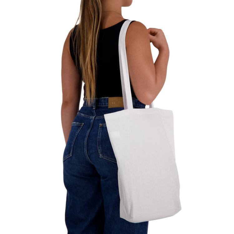Picture of Coloured Cotton Long Handle Bag