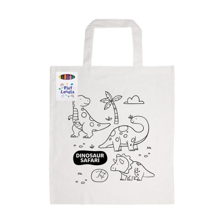 Picture of Colouring Short Handle Cotton Bag & Crayons