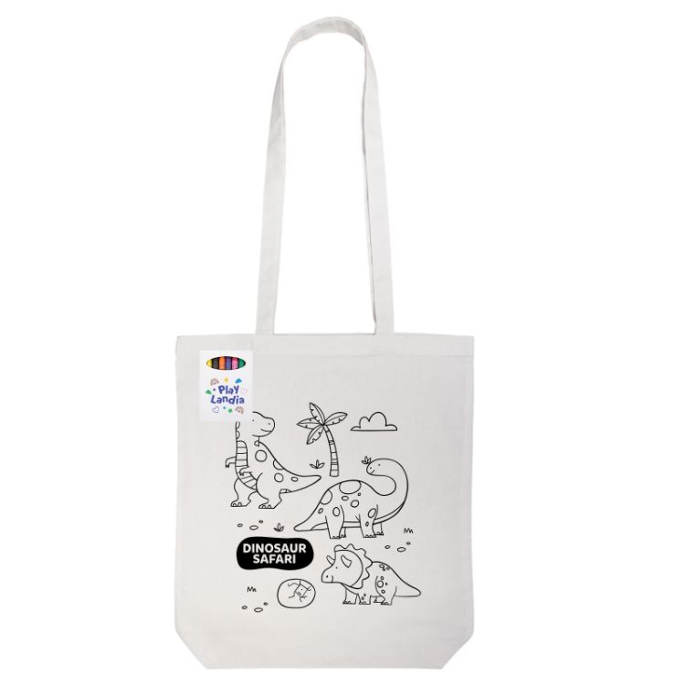 Picture of Colouring Long Handle Cotton Bag & Crayons