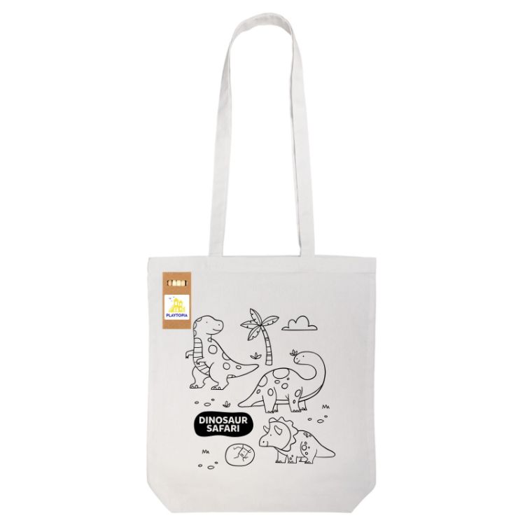 Picture of Colouring Long Handle Cotton Bag & Pencils