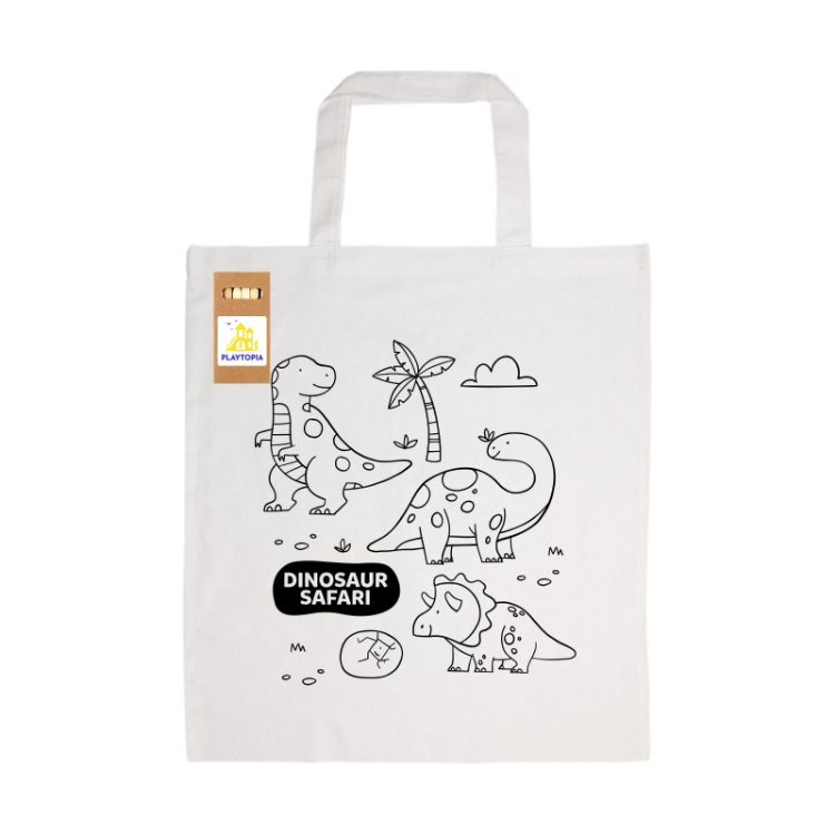 Picture of Colouring Short Handle Cotton Bag & Pencils