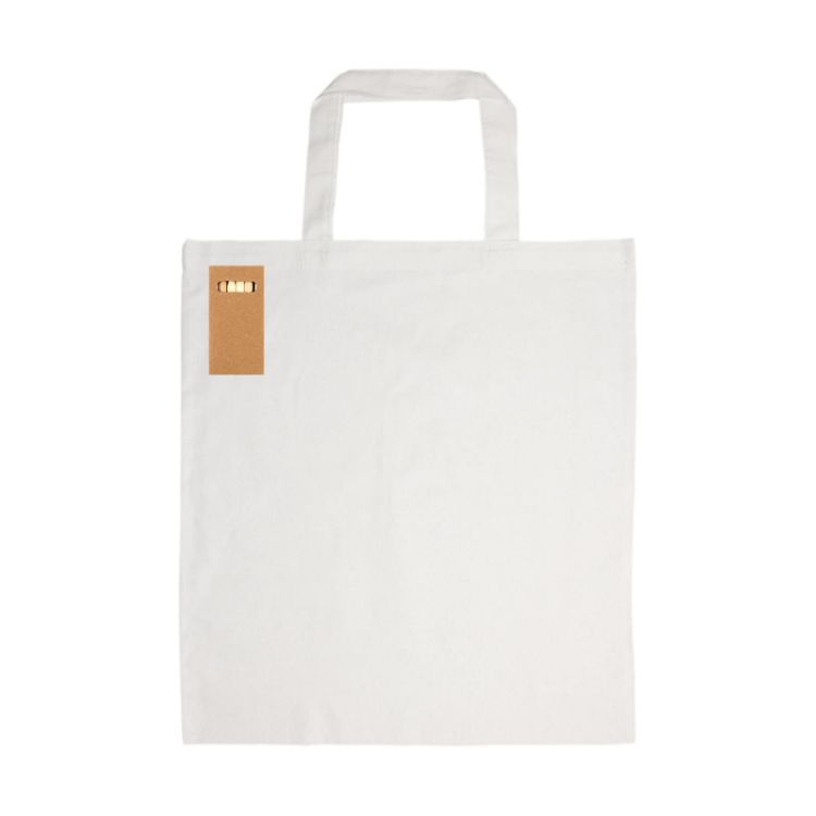 Picture of Colouring Short Handle Cotton Bag & Pencils