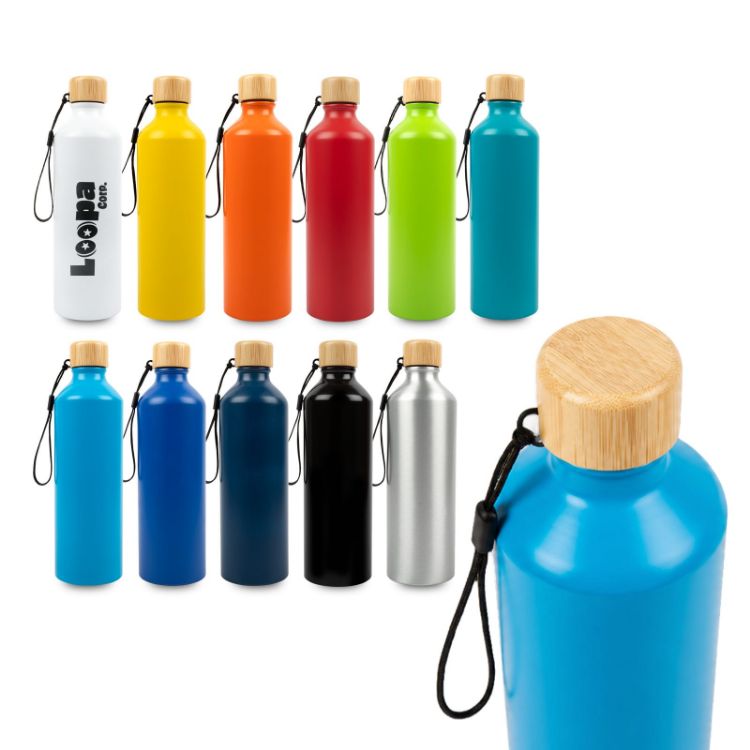 Picture of Gelato Aluminium Bottle with Bamboo Lid