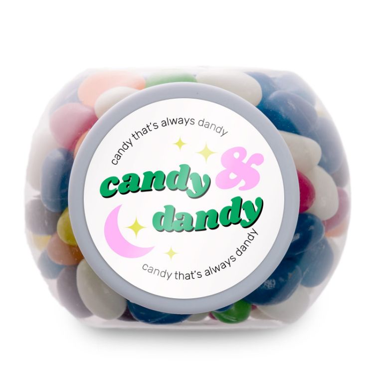 Picture of Assorted Colour Mini Jelly Beans in Container
