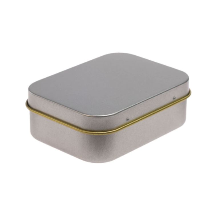 Picture of Assorted Colour Mini Jelly Beans in Silver Rectangular Tin