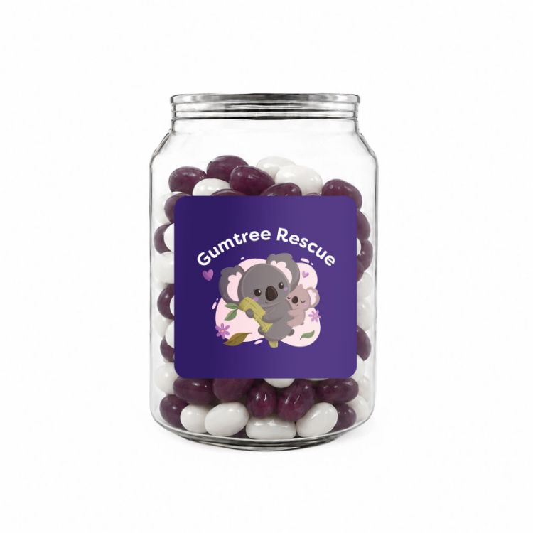 Picture of Corporate Colour Jelly Beans in Clear Can 210g