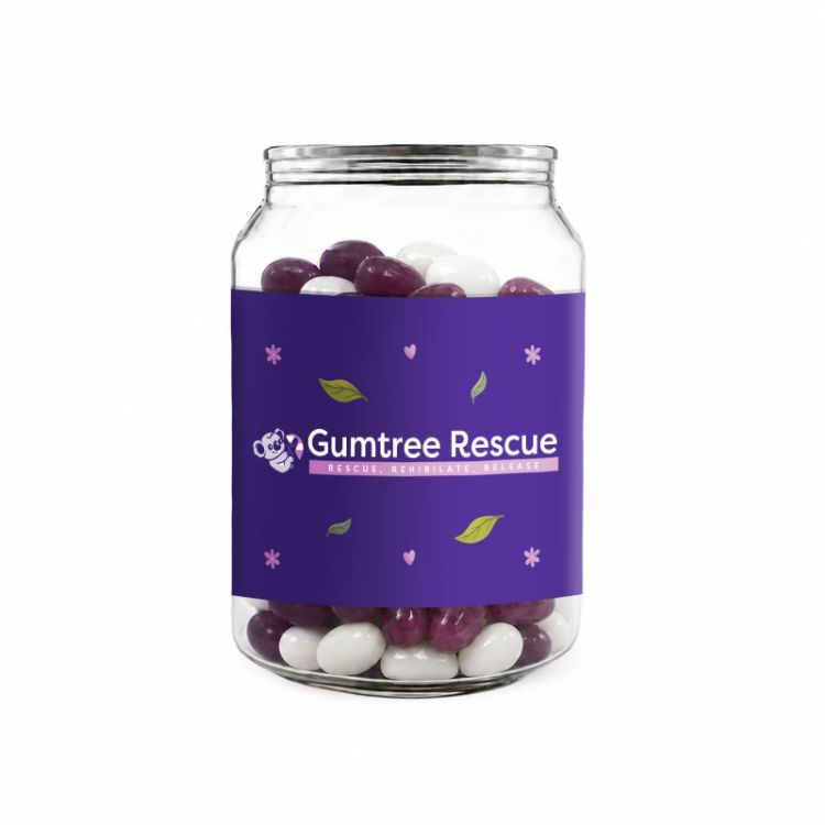 Picture of Corporate Colour Jelly Beans in Clear Can 210g