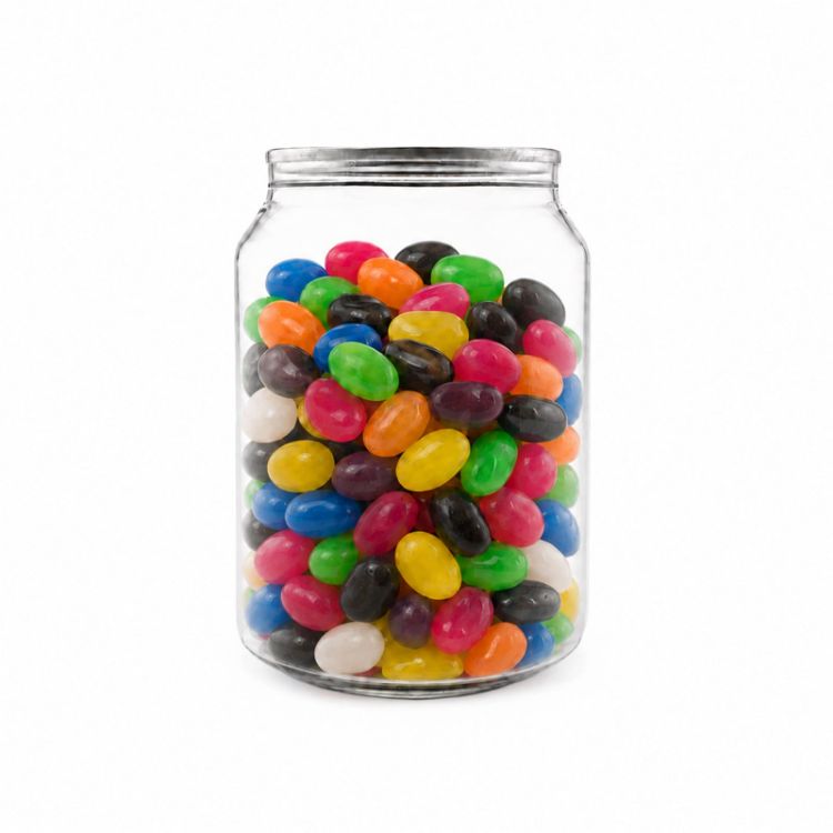 Picture of Assorted Jelly Beans in Clear Can 210g