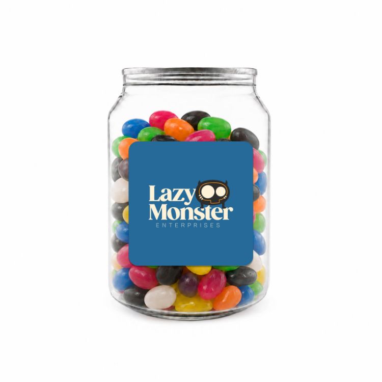 Picture of Assorted Jelly Beans in Clear Can 210g