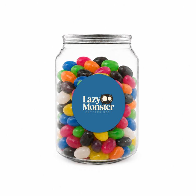 Picture of Assorted Jelly Beans in Clear Can 210g