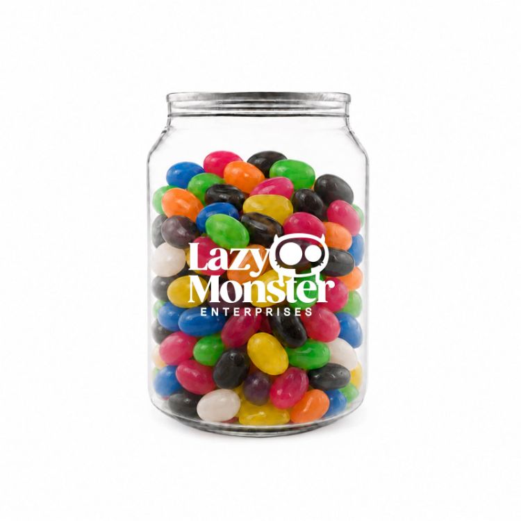 Picture of Assorted Jelly Beans in Clear Can 210g
