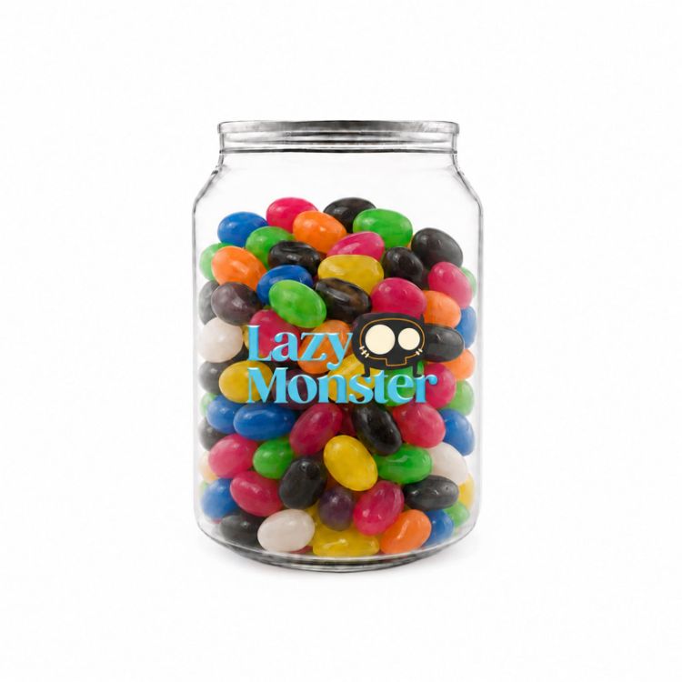 Picture of Assorted Jelly Beans in Clear Can 210g