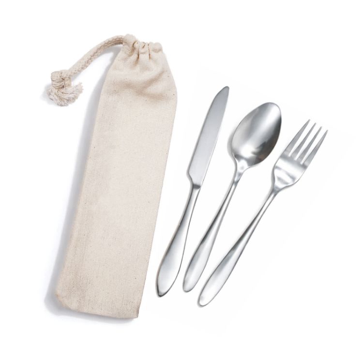 Picture of Banquet Cutlery Set in Calico Pouch