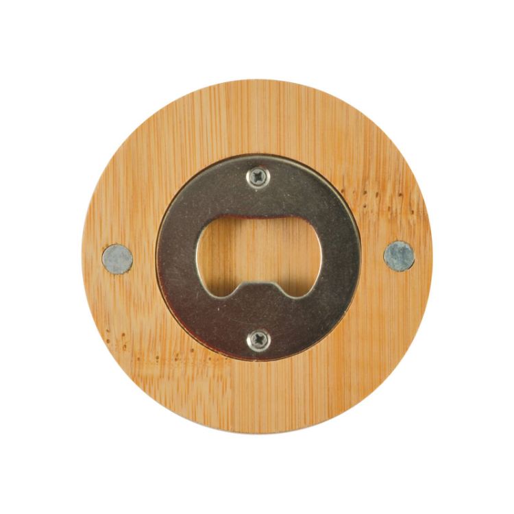 Picture of Discus Bamboo Bottle Opener Coaster