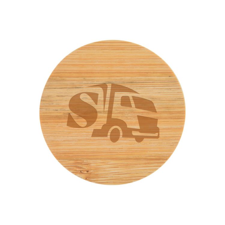 Picture of Discus Bamboo Bottle Opener Coaster