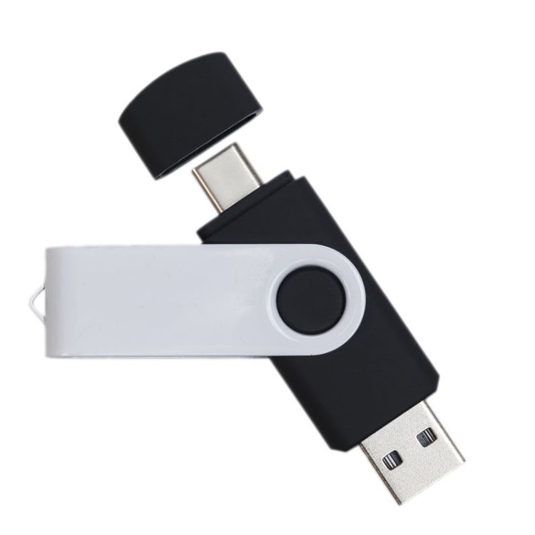Picture of Swivel USB Flash Drive Dual 8GB