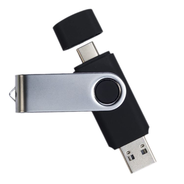 Picture of Swivel USB Flash Drive Dual 8GB