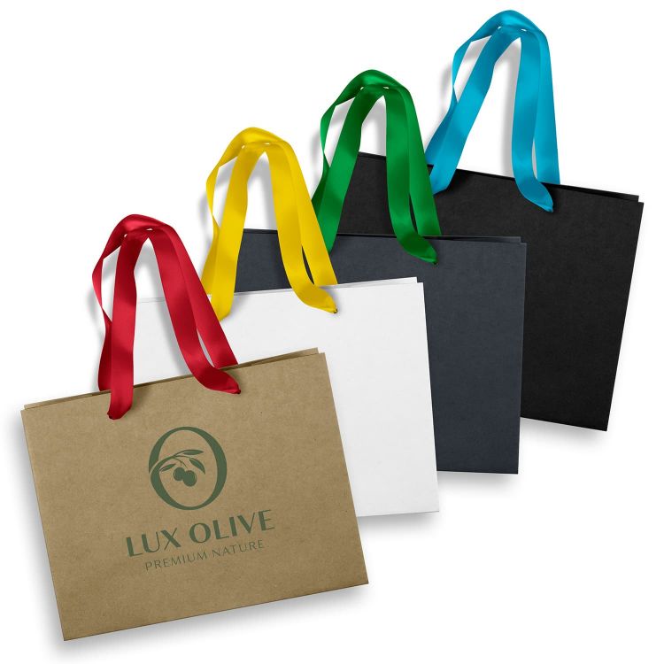 Picture of Medium Ribbon Handle Paper Bag