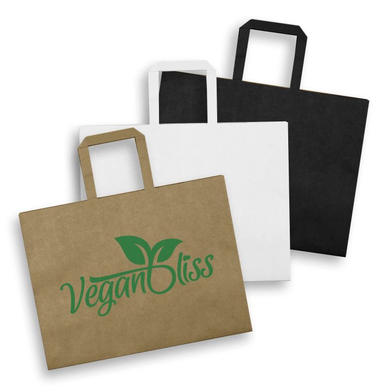 Picture of Large Flat Handle Paper Bag Landscape