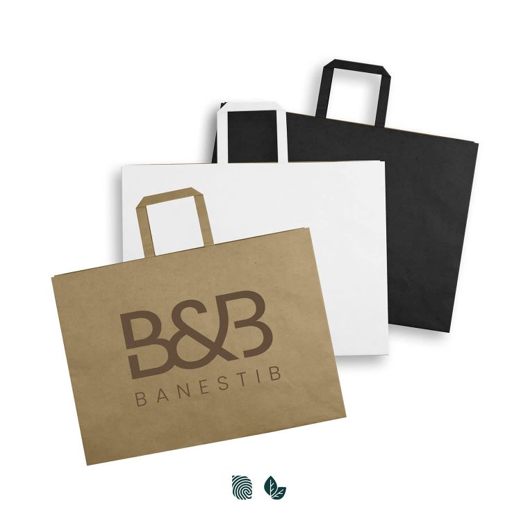 Picture of Extra Large Flat Handle Paper Bag Landscape