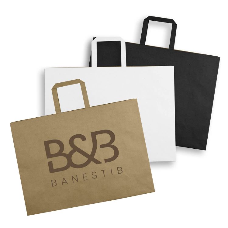 Picture of Extra Large Flat Handle Paper Bag Landscape