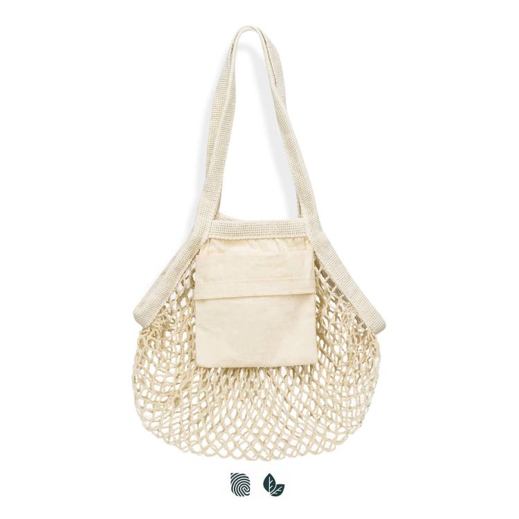 Picture of Cotton Mesh Foldaway Tote Bag - Small