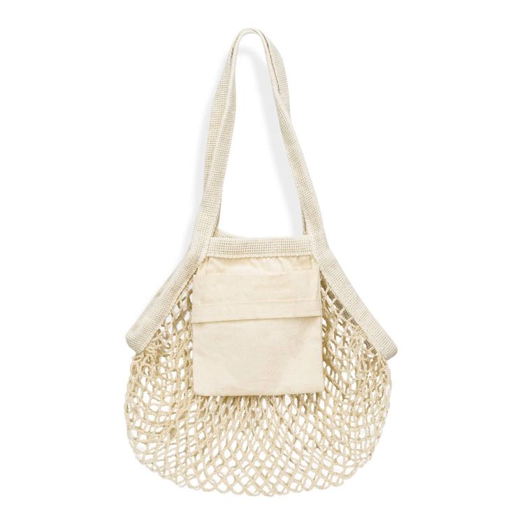 Picture of Cotton Mesh Foldaway Tote Bag - Small