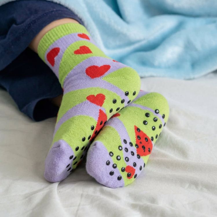 Picture of Pixel Knitted Bamboo Grip Socks