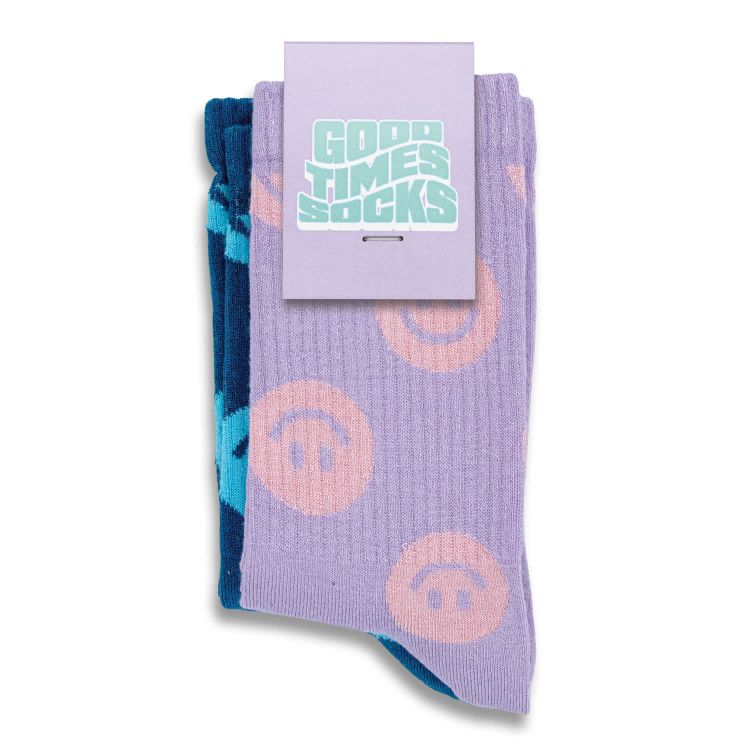 Picture of Pixel Knitted Bamboo Crew Socks - Set of 2