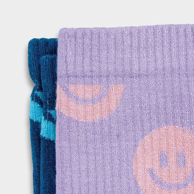 Picture of Pixel Knitted Bamboo Crew Socks - Set of 2
