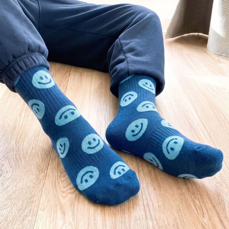 Picture of Pixel Knitted Bamboo Crew Socks - Set of 2