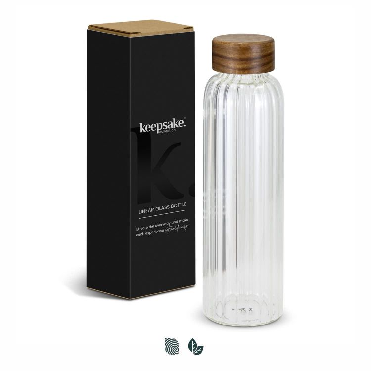 Picture of Keepsake Linear Glass Drink Bottle