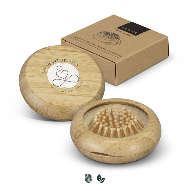Picture of NATURA Bamboo Brush and Mirror