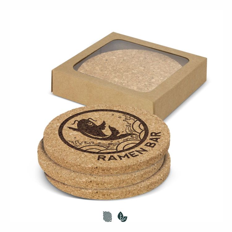 Picture of Oakridge Cork Coaster Round - Set of 4