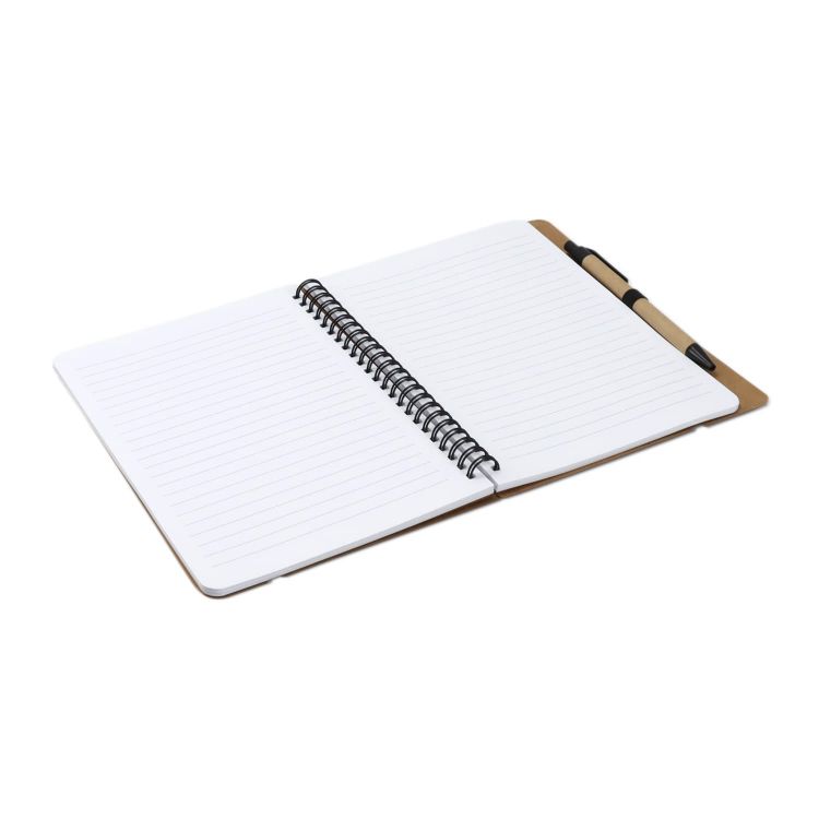 Picture of Kraft Notebook with Notes and Flags