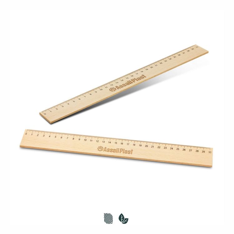 Picture of Wooden 30cm Ruler