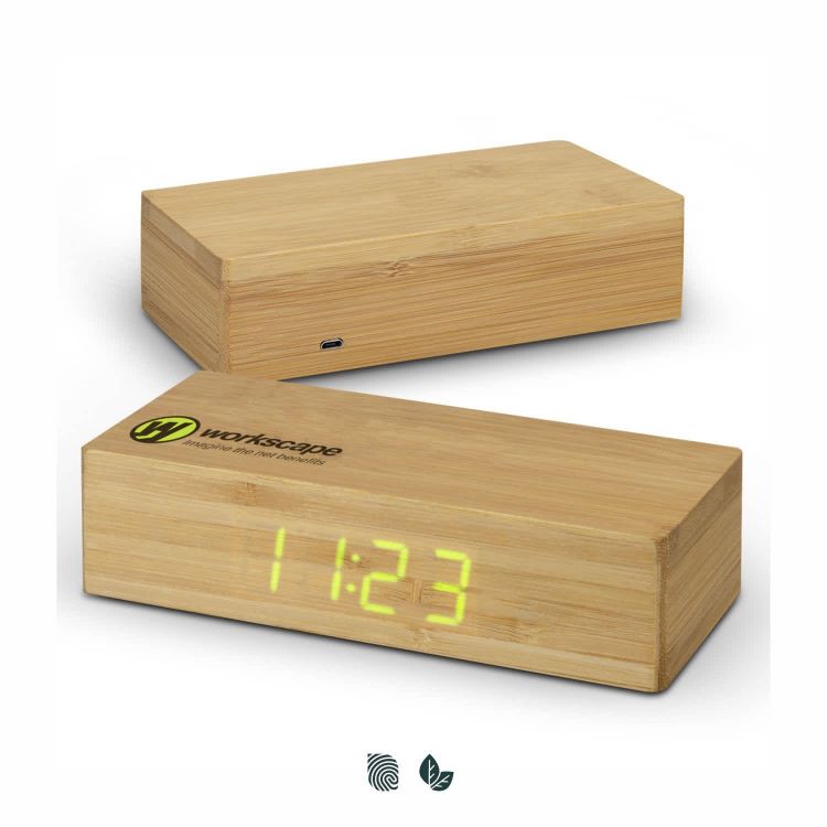 Picture of Bamboo Wireless Charging Clock