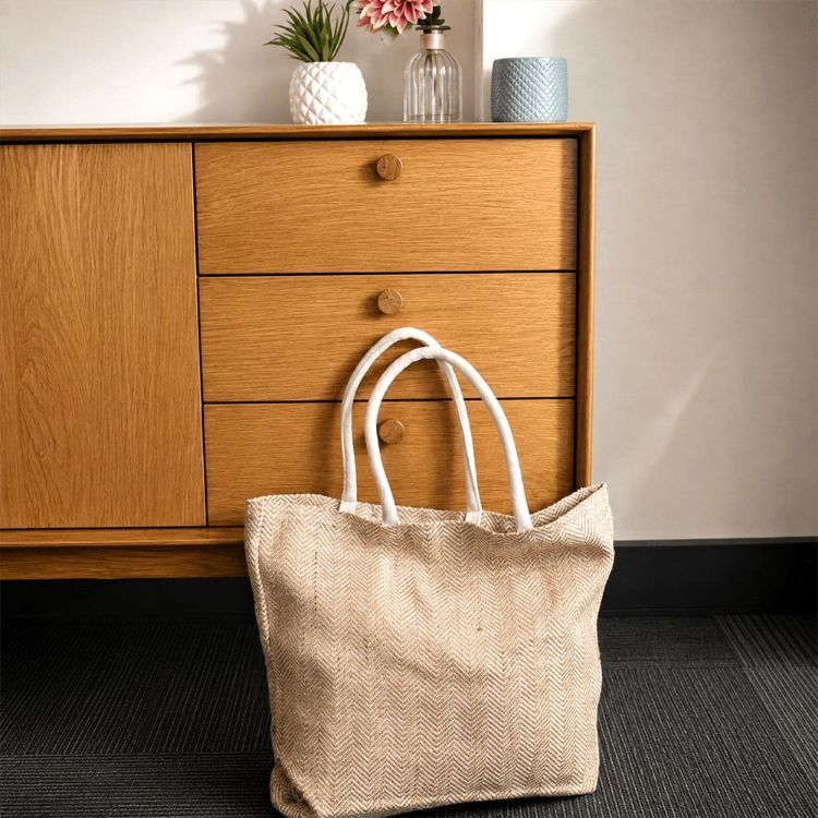 Picture of Herringbone Jute Tote