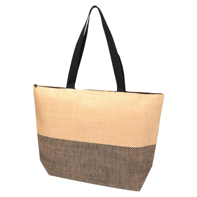 Picture of Paper Straw Large Zipped Tote - 21L