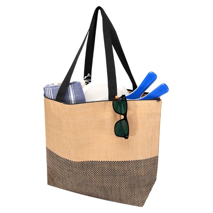 Picture of Paper Straw Large Zipped Tote - 21L